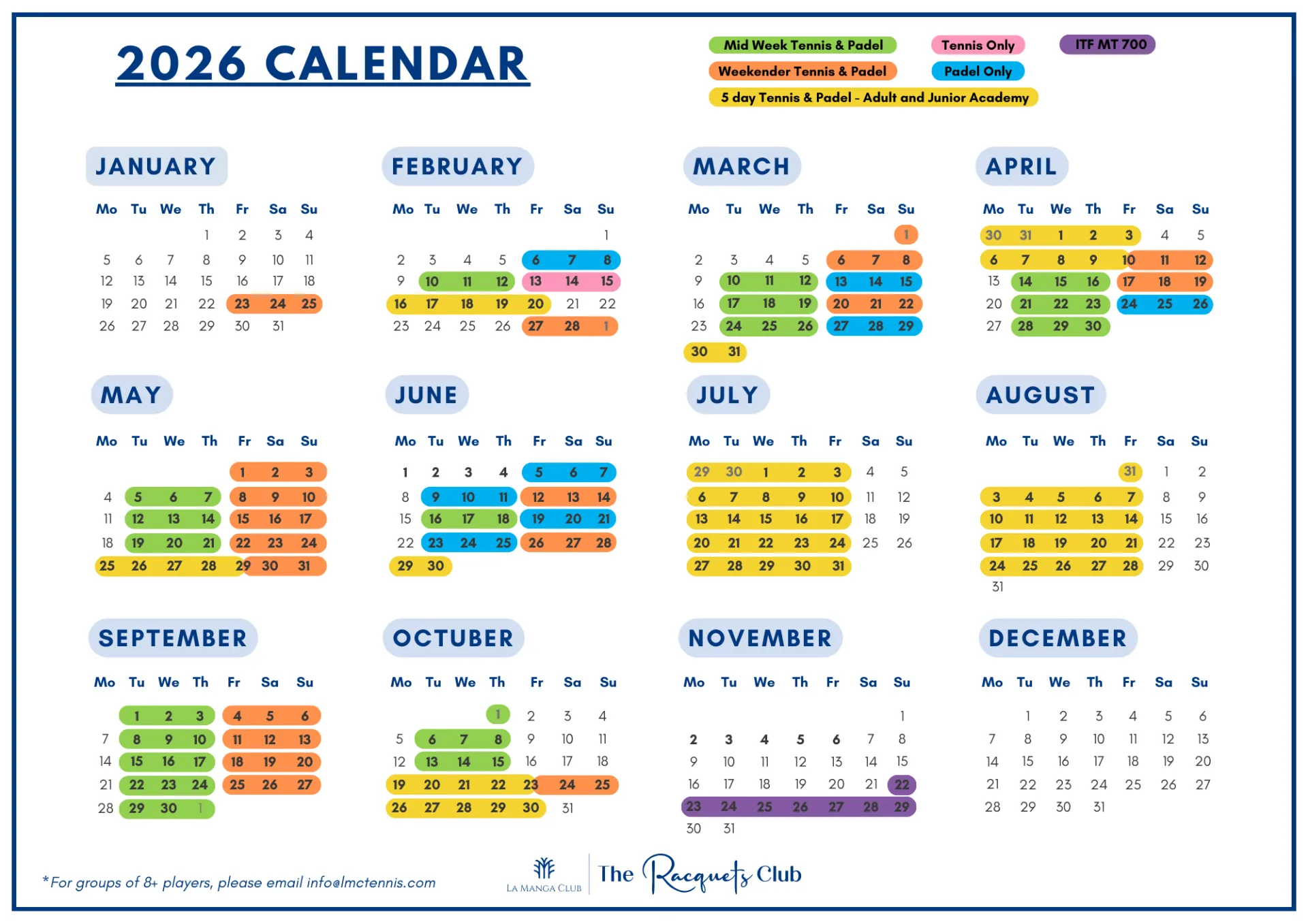 Calendario 2026